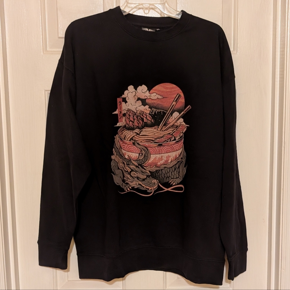 Vapor95 Men's Black Graphic Crewneck Sweatshirt